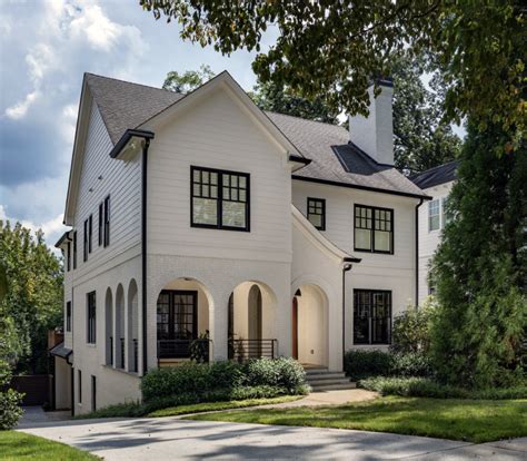 white house exterior black trim